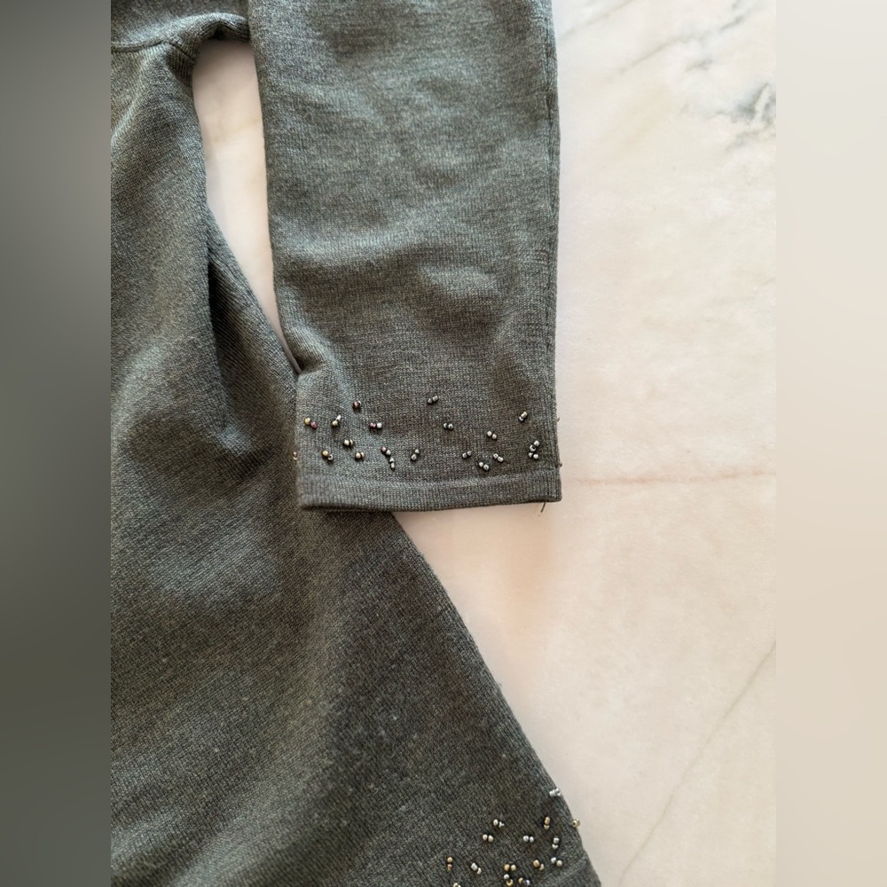 Ann Taylor Ultra Fine Merino Wool Beaded Cardigan Sz S - Picture 6 of 11